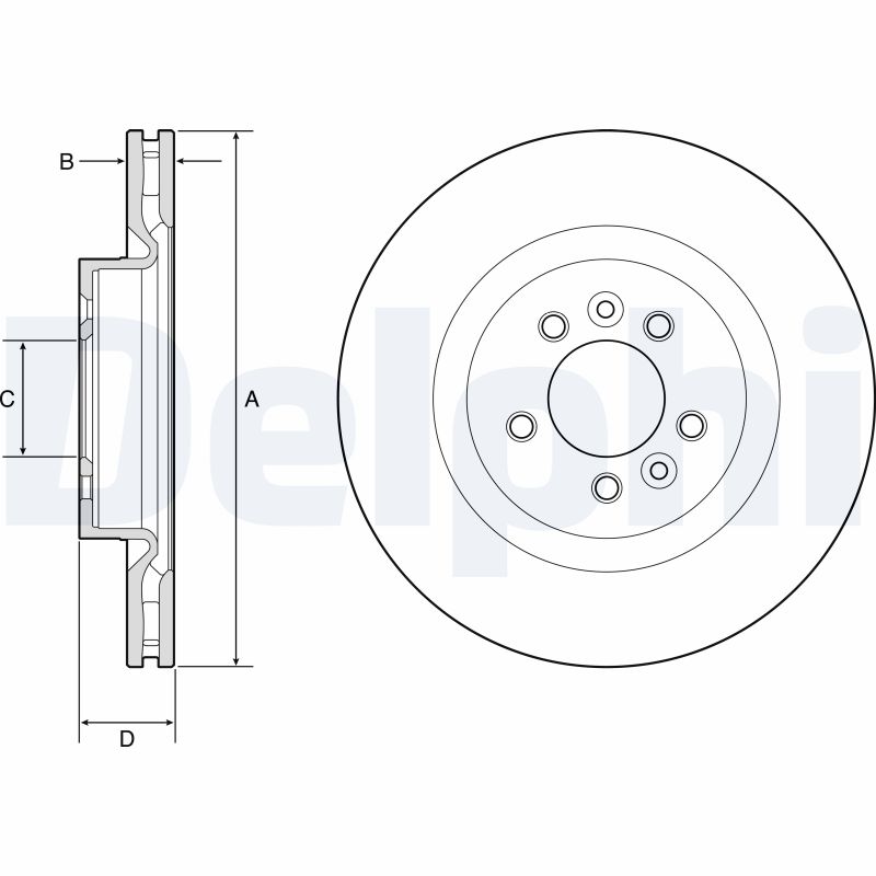Disc frana DELPHI BG9204C LAND ROVER DISCOVERY V (L462) 2,993 cmc (306DT(TDV6) diesel 258 DELPHI BG9204C