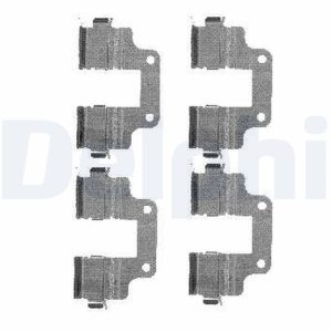Set accesorii placute frana DELPHI LX0485 LAND ROVER FREELANDER 2 (L359) 2,179 cmc (DW12BTED4, 224DT(DW12BTED4) diesel 160 DELPHI LX0485