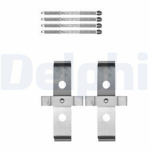 Set accesorii placute frana DELPHI LX0595 LAND ROVER RANGE ROVER SPORT I (L320) 3,628 cmc (368DT(LION) diesel 272 DELPHI LX0595