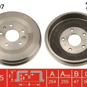 Tambur frana TRW DB4297 LAND ROVER FREELANDER I Soft Top (L314) 1,796 cmc (18 K4F) benzina 120 TRW DB4297
