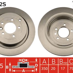 Disc frana TRW DF4342S LAND ROVER DISCOVERY IV (L319) 2,720 cmc (276DT(TDV6) diesel 190 TRW DF4342S