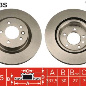 Disc frana TRW DF4343S LAND ROVER RANGE ROVER SPORT I (L320) 4,394 cmc (448PN(AJV8) benzina 299 TRW DF4343S