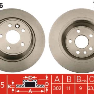 Disc frana TRW DF4766 LAND ROVER RANGE ROVER EVOQUE (L538) 1,999 cmc (204PT(GTDI) benzina 241 TRW DF4766