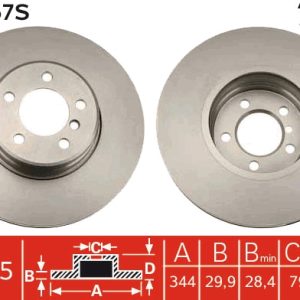 Disc frana TRW DF4867S LAND ROVER RANGE ROVER III (L322) 2,926 cmc (306D1(M57D30) diesel 177 TRW DF4867S