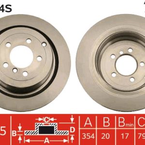 Disc frana TRW DF4954S LAND ROVER RANGE ROVER III (L322) 4,394 cmc (448PN(AJV8) benzina 306 TRW DF4954S