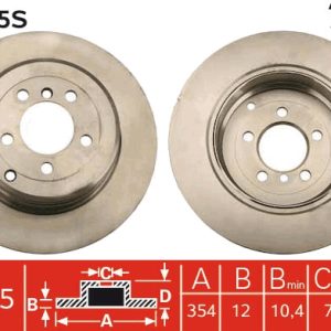 Disc frana TRW DF4955S LAND ROVER RANGE ROVER III (L322) 4,197 cmc (428PS(AJV8) benzina 396 TRW DF4955S
