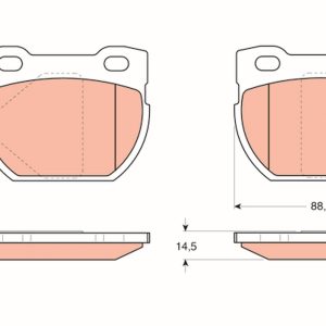 Set placute frana TRW GDB1209 LAND ROVER DEFENDER Station Wagon (L316, L315) 2,495 cmc (12 J) diesel 69 TRW GDB1209