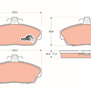 Set placute frana TRW GDB1319 LAND ROVER FREELANDER I (L314) 2,497 cmc (25 K4F) benzina 177 TRW GDB1319