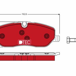 Set placute frana TRW GDB1631DTE LAND ROVER RANGE ROVER SPORT I (L320) 2,720 cmc (276DT(TDV6) diesel 190 TRW GDB1631DTE