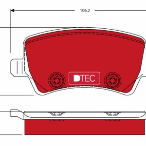 Set placute frana TRW GDB1685DTE LAND ROVER RANGE ROVER EVOQUE (L538) 1,999 cmc (204DTD(AJ20D4) diesel 180 TRW GDB1685DTE
