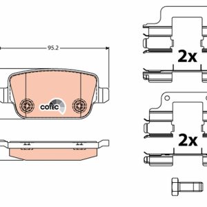 Set placute frana TRW GDB1708 LAND ROVER FREELANDER 2 (L359) 2,179 cmc (224DT(DW12BTED4) diesel 190 TRW GDB1708
