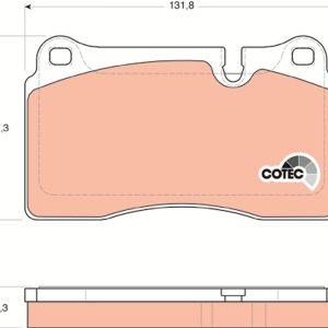 Set placute frana TRW GDB1743 LAND ROVER RANGE ROVER III (L322) 3,628 cmc (368DT(LION) diesel 272 TRW GDB1743