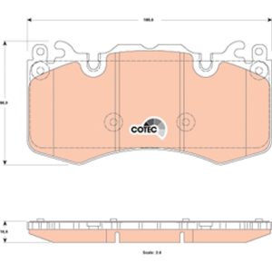 Set placute frana TRW GDB1834 LAND ROVER RANGE ROVER IV (L405) 4,367 cmc (448DT(DITC) diesel 340 TRW GDB1834
