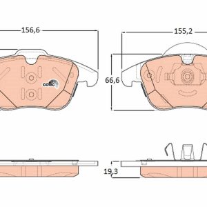 Set placute frana TRW GDB1925 LAND ROVER RANGE ROVER EVOQUE (L538) 1,999 cmc (204DTD(AJ20D4) diesel 180 TRW GDB1925