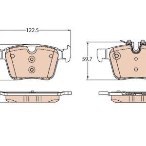 Set placute frana TRW GDB2110 LAND ROVER RANGE ROVER EVOQUE (L538) 2,179 cmc (224DT(DW12BTED4) diesel 150 TRW GDB2110