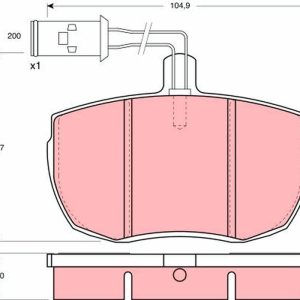 Set placute frana TRW GDB789 LAND ROVER RANGE ROVER I 3,947 cmc (35 D) benzina 182 TRW GDB789