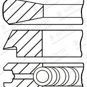 Set segmenti piston GOETZE ENGINE 08-521800-20 LAND ROVER DISCOVERY I (LJ) 2,495 cmc (19 L, 22 L) diesel 122 GOETZE ENGINE 08-521800-20
