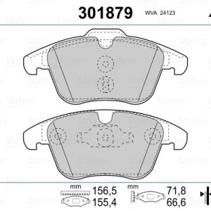 Set placute frana VALEO 301879 LAND ROVER FREELANDER 2 (L359) 2,179 cmc (DW12BTED4, 224DT(DW12BTED4) diesel 150 VALEO 301879