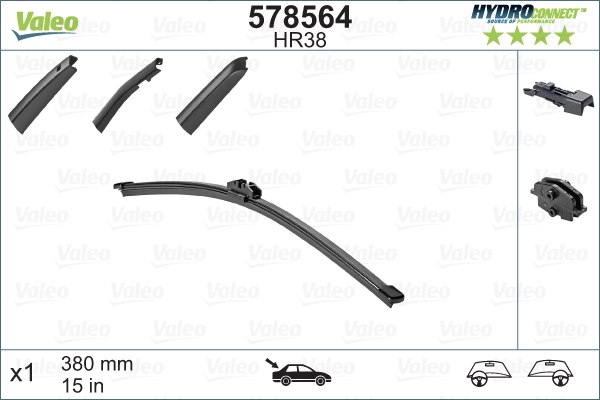 Lamela stergator VALEO 578564 LAND ROVER RANGE ROVER SPORT II (L494) 2,997 cmc (DT306(AJ20D6) diesel 300 VALEO 578564
