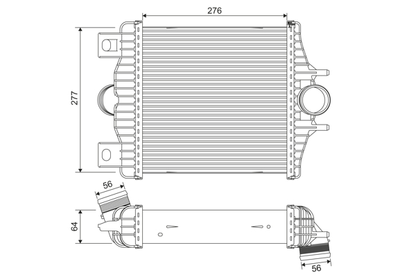 Intercooler compresor VALEO 818384 LAND ROVER RANGE ROVER IV (L405) 2,993 cmc (306DT(TDV6) diesel 211 VALEO 818384