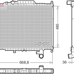 Radiator racire motor DENSO DRM14003 LAND ROVER RANGE ROVER SPORT I (L320) 2,993 cmc (306DT(TDV6) diesel 211 DENSO DRM14003