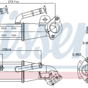 Radiator recirculare gaze de esapament NISSENS 989404 LAND ROVER DEFENDER Station Wagon (L316, L315) 2,402 cmc (DT244(PUMA) diesel 122 NISSENS 989404