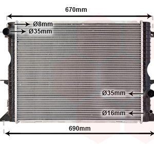 Radiator racire motor VAN WEZEL 02002184 LAND ROVER DEFENDER Station Wagon (L316, L315) 2,495 cmc (14 P, 14 P, 15 P, 10 P) diesel 122 VAN WEZEL 02002184