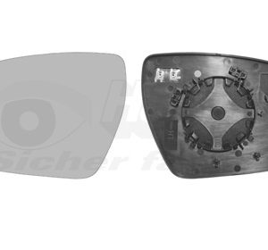 Sticla oglinda oglinda retrovizoare exterioara VAN WEZEL 0251837 LAND ROVER RANGE ROVER EVOQUE (L538) 2,179 cmc (224DT(DW12BTED4) diesel 150 VAN WEZEL 0251837