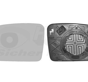Sticla oglinda oglinda retrovizoare exterioara VAN WEZEL 0255837 LAND ROVER RANGE ROVER III (L322) 4,367 cmc (448DT(DITC) diesel 313 VAN WEZEL 0255837
