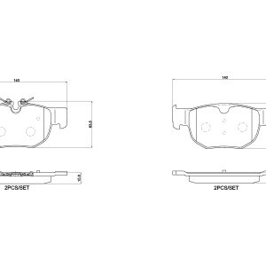 Set placute frana BREMBO P 36 039 LAND ROVER RANGE ROVER VELAR (L560) 5,000 cmc (508PS(AJ133) benzina 551 BREMBO P 36 039