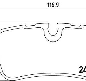 Set placute frana BREMBO P 44 019 LAND ROVER RANGE ROVER SPORT I (L320) 3,628 cmc (368DT(LION) diesel 272 BREMBO P 44 019