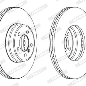 Disc frana FERODO DDF1411C-1 LAND ROVER RANGE ROVER III (L322) 2,926 cmc (306D1(M57D30) diesel 177 FERODO DDF1411C-1