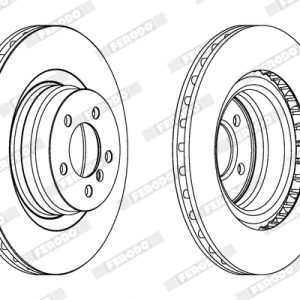 Disc frana FERODO DDF1435C-1 LAND ROVER RANGE ROVER III (L322) 4,197 cmc (428PS(AJV8) benzina 396 FERODO DDF1435C-1