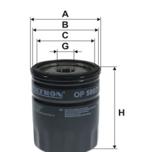 Filtru ulei FILTRON OP 580/7 LAND ROVER FREELANDER I (L314) 1,796 cmc (18 K4F) benzina 120 FILTRON OP 580/7