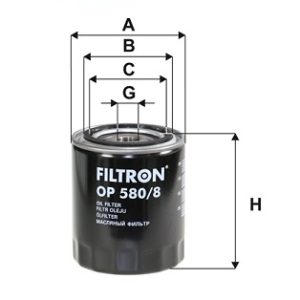 Filtru ulei FILTRON OP 580/8 LAND ROVER DISCOVERY I (LJ) 3,947 cmc (37 L) benzina 185 FILTRON OP 580/8