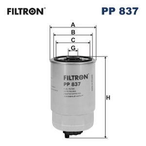 Filtru combustibil FILTRON PP 837 LAND ROVER RANGE ROVER I 2,393 cmc (11 A) diesel 106 FILTRON PP 837