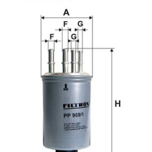 Filtru combustibil FILTRON PP 969/1 LAND ROVER RANGE ROVER SPORT I (L320) 2,720 cmc (276DT(TDV6) diesel 190 FILTRON PP 969/1