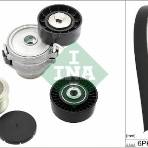 Set curea transmisie cu caneluri INA 529 0518 20 LAND ROVER FREELANDER 2 (L359) 2,179 cmc (DW12BTED4, 224DT(DW12BTED4) diesel 160 INA 529 0518 20