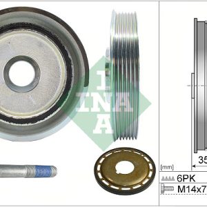 Set fulie arbore cotit INA 544 0112 21 LAND ROVER FREELANDER 2 (L359) 2,179 cmc (224DT(DW12BTED4) diesel 156 INA 544 0112 21