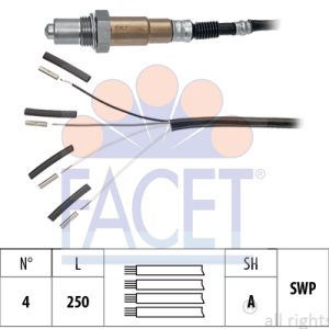 Sonda Lambda FACET 10.8235 LAND ROVER FREELANDER I (L314) 2,497 cmc (25 K4F) benzina 177 FACET 10.8235