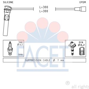 Set cablaj aprindere FACET 4.9889 LAND ROVER FREELANDER I Soft Top (L314) 1,796 cmc (18 K4F) benzina 120 FACET 4.9889