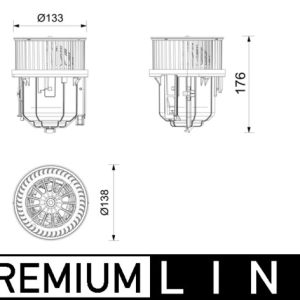 Ventilator habitaclu MAHLE ORIGINAL AB 416 000P LAND ROVER RANGE ROVER EVOQUE (L551) 1,997 cmc (PT204(AJ20P4) benzina/elector 200 MAHLE ORIGINAL AB 416 000P