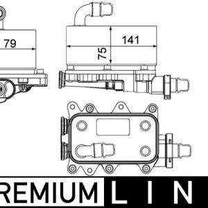 Radiator racire ulei cutie de viteze automata MAHLE ORIGINAL CLC 19 000P LAND ROVER RANGE ROVER III (L322) 2,926 cmc (306D1(M57D30) diesel 177 MAHLE ORIGINAL CLC 19 000P