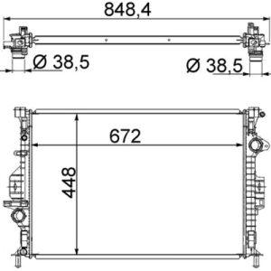 Radiator racire motor MAHLE ORIGINAL CR 1748 000S LAND ROVER RANGE ROVER EVOQUE VAN (L538) 1,999 cmc (204PT(GTDI) benzina 241 MAHLE ORIGINAL CR 1748 000S