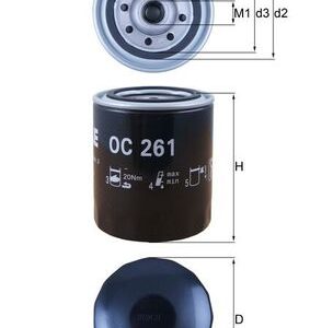 Filtru ulei MAHLE ORIGINAL OC 261 LAND ROVER DISCOVERY I (LJ) 3,531 cmc (22 D) benzina 154 MAHLE ORIGINAL OC 261