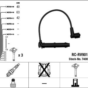 Set cablaj aprindere NGK 7408 LAND ROVER FREELANDER I (L314) 2,497 cmc (25 K4F) benzina 177 NGK 7408