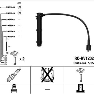 Set cablaj aprindere NGK 7705 LAND ROVER FREELANDER I (L314) 1,796 cmc (18 K4F) benzina 117 NGK 7705