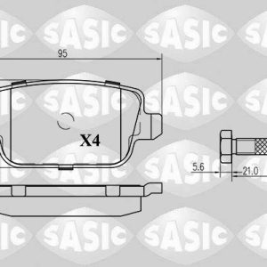 Set placute frana SASIC 6216023 LAND ROVER FREELANDER 2 (L359) 2,179 cmc (DW12BTED4, 224DT(DW12BTED4) diesel 150 SASIC 6216023