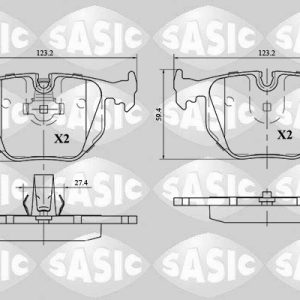 Set placute frana SASIC 6216054 LAND ROVER RANGE ROVER III (L322) 4,197 cmc (428PS(AJV8) benzina 396 SASIC 6216054