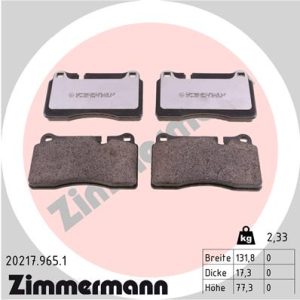 Set placute frana ZIMMERMANN 20217.965.1 LAND ROVER RANGE ROVER SPORT I (L320) 2,720 cmc (276DT(TDV6) diesel 190 ZIMMERMANN 20217.965.1